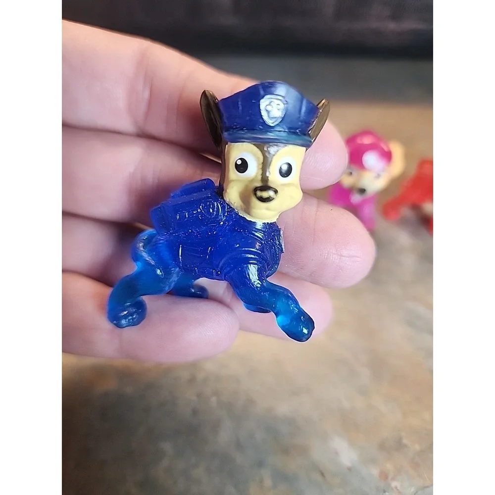 Paw Patrol The Movie Mini Translucent Figures Toppers Toy Lot - 6 Total